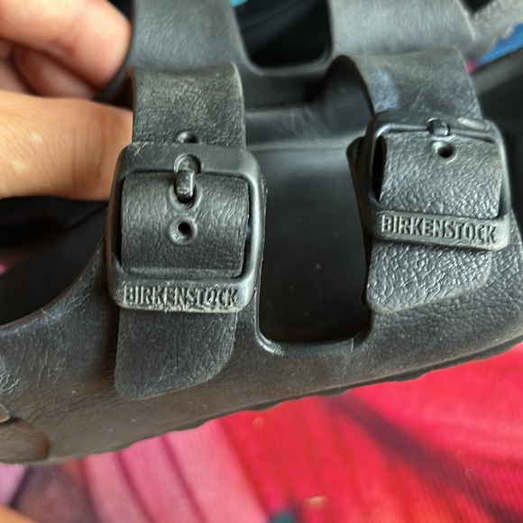 VGUC size 28 kids black rubber Birkenstocks - Picture 5 of 9